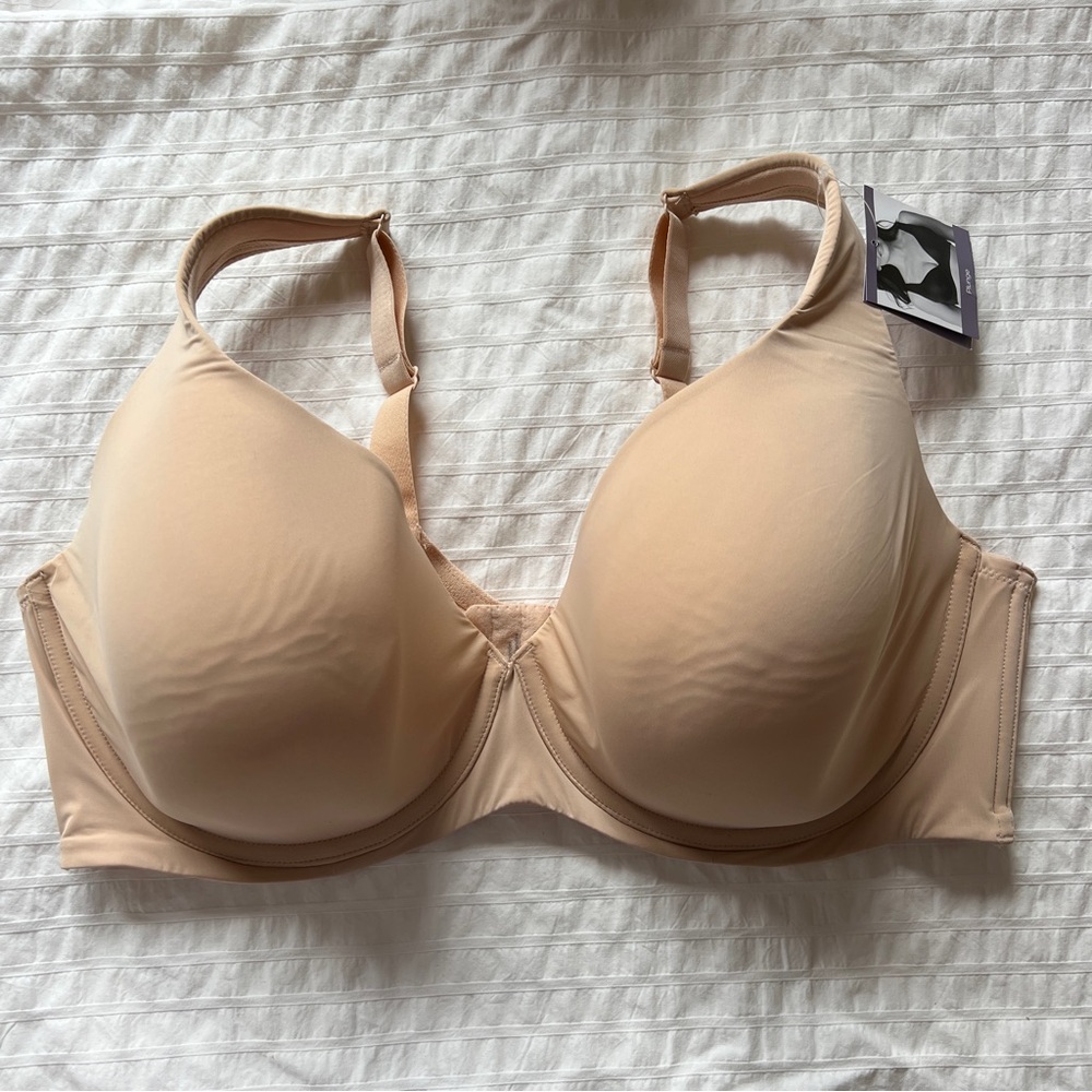 NWT Catherines Intimates Plunge Bra in Nude, 46DD